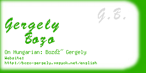 gergely bozo business card